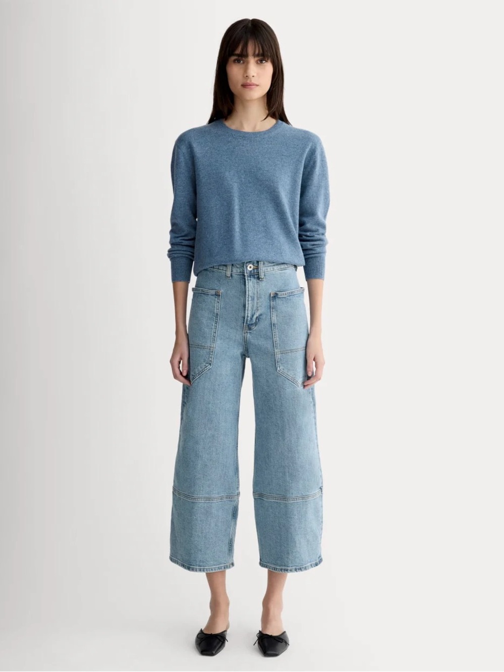 Everlane The Way-High Gardener Cropped Jean Shallow Beach Sz 29 Light Wash NWOT